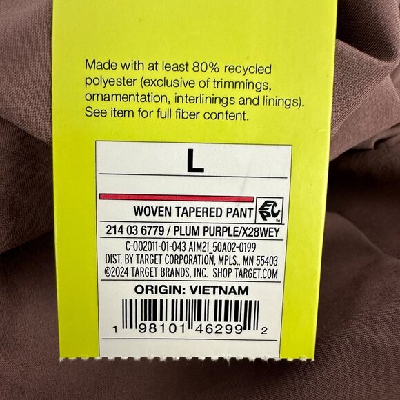 All In Motion High-Rise Woven Pants Women’s Large Drawstring Waist Brown - Picture 9 of 13